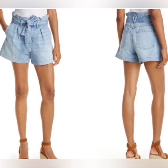 Veronica Beard Nori Paperbag Denim Shorts - Picture 4 of 9